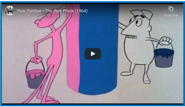 Retro Pink Panther Cartoon