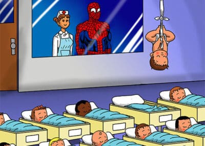 if superhero's had babies comic series spiderman