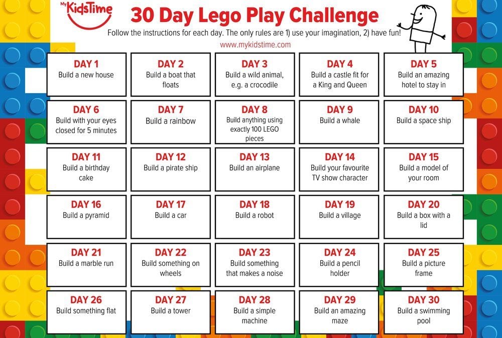 30 Day Lego Challenge For Kids