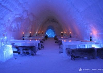 beds in ice hotel