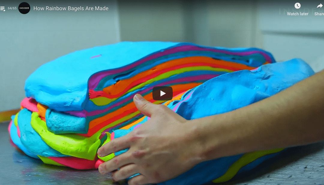 Tasty Rainbow Bagels