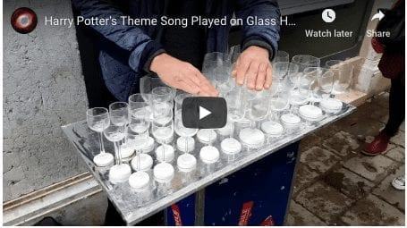 Harry Potter On Glass Harp