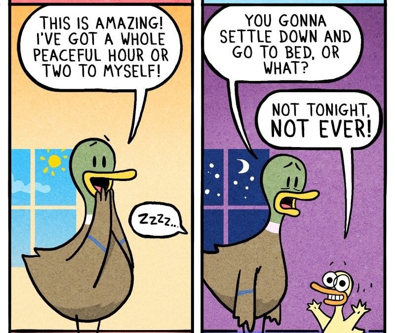 Relatable Duck Taking A Nap Comics
