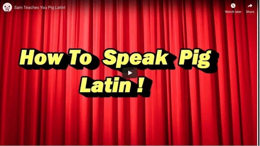 How To Speak Pig Latin