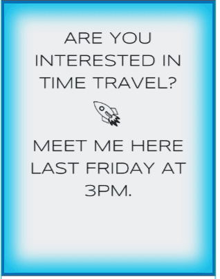 Printable Neighbourhood Time Travel Sign