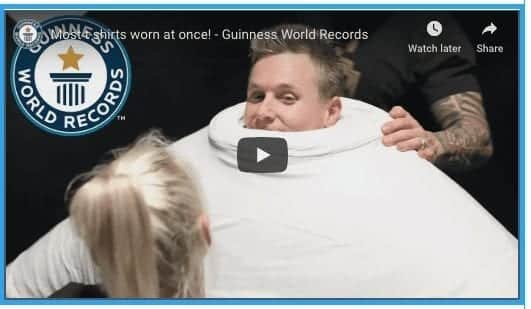 Most T-Shirts Worn At Once