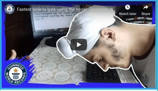 World’s Fastest Nose Typer