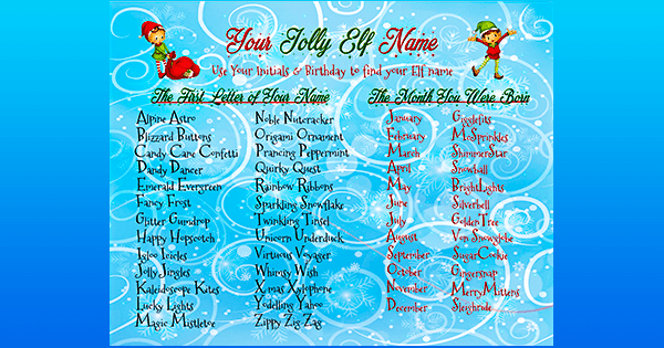 Free Printable Jolly Elf Name Generator 🧑🎄