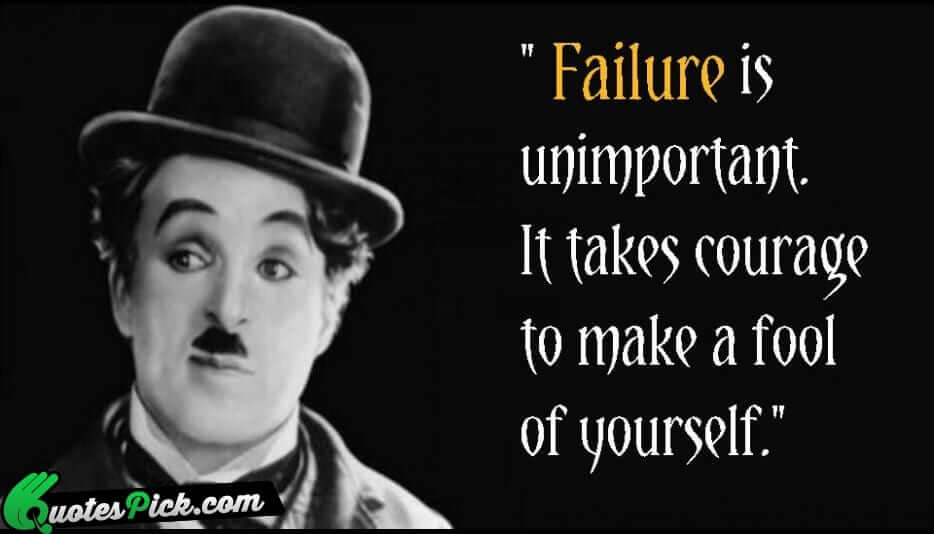 Charlie-Chaplin-Quote-1 Black and white photograph of Charlie Chaplin in his bowler hat with a quote.