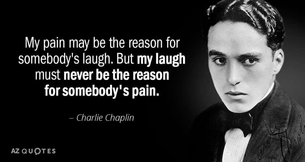 Charlie-Chaplin-Quote-2 A black and white photograph of a young Charlie Chaplin with a quote.
