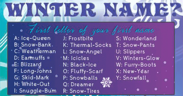 Winter Name Generator ❄️