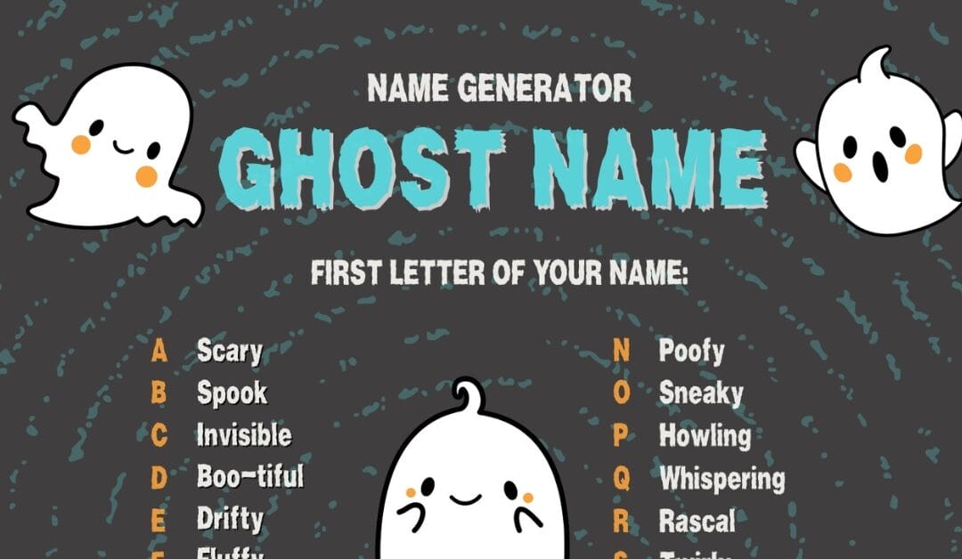 Free Printable Ghost Name Generator 👻
