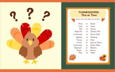 Free Printable Thanksgiving This or That