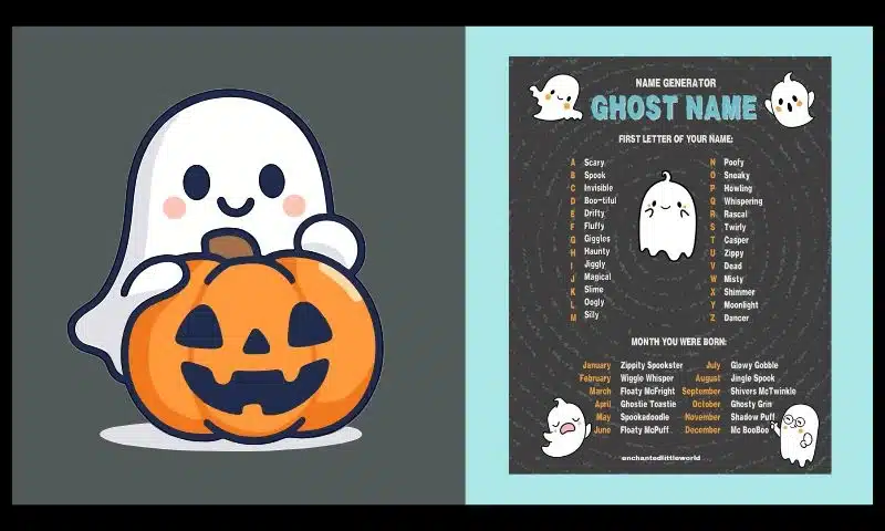 Free Printable Ghost Name Generator 👻