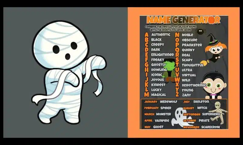 Free Printable Halloween Name Generator 👻