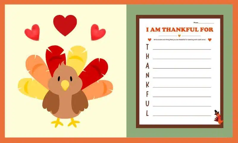 Free Printable Thanksgiving Gratitude 🧡