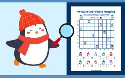 Free Printable Penguin Grid Mapping