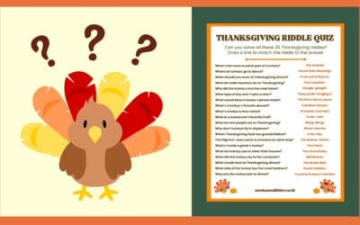 Free Printable Thanksgiving Riddle Quiz