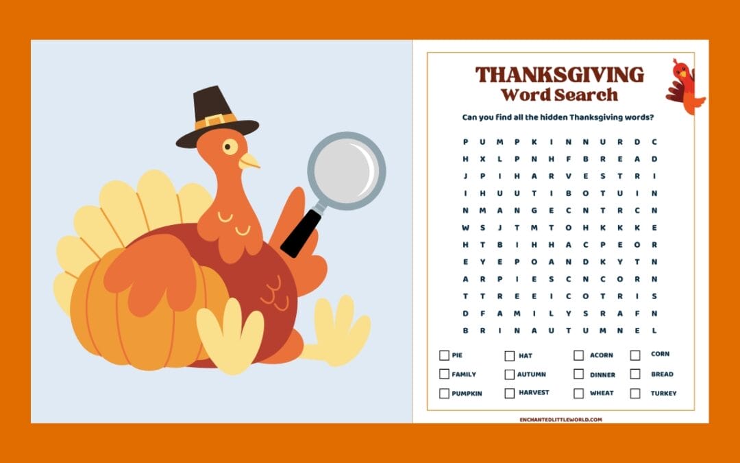 Free Printable Thanksgiving Word Search
