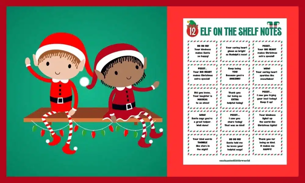 Free Printable Elf On The Shelf Notes