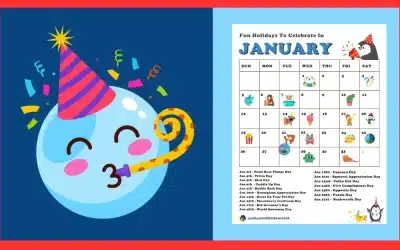Free Printable January Calendar