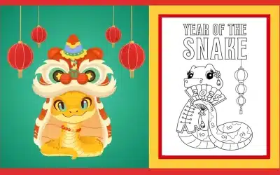 Free Printable 5 Lunar New Year Colouring Pages