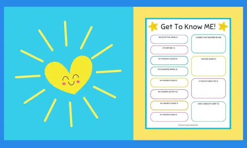 Free Printable All About Me Worksheet