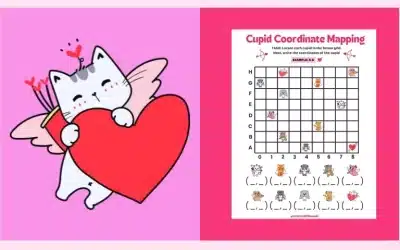 Free Printable Cupid Coordinate Mapping Game
