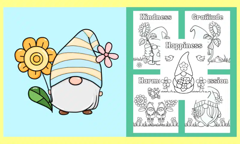 Free Printable Gnome Coloring