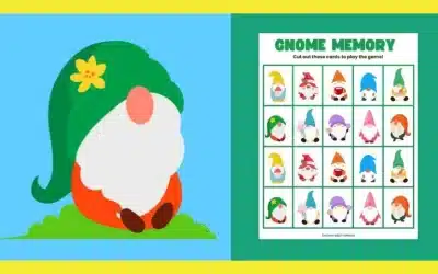 Free Printable Gnome Memory