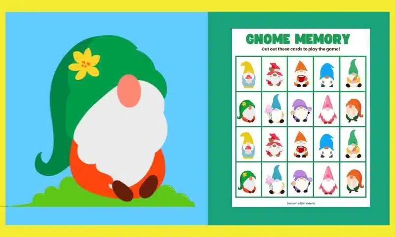Free Printable Gnome Memory