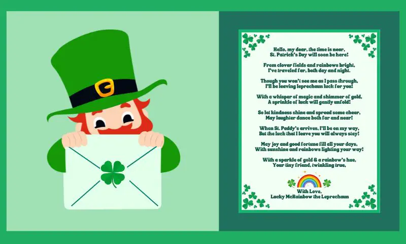 Free Printable Leprechaun Note