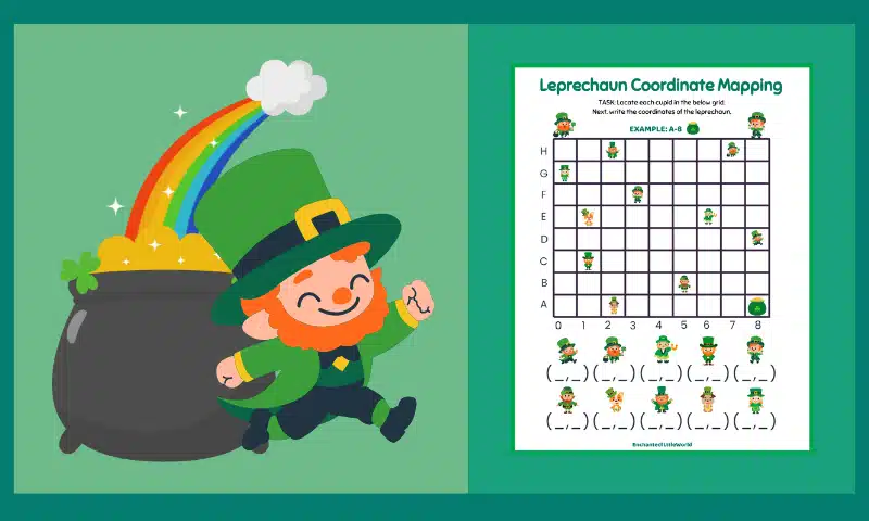 Free Printable Leprechaun Grid Mapping
