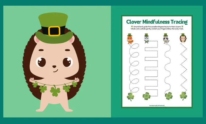 Free Printable Clover Mindfulness Tracing