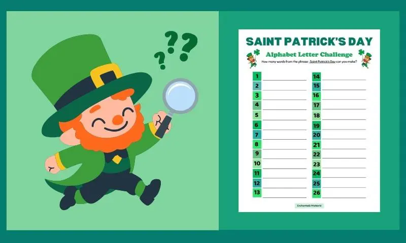 Free Printable St. Paddy’s Word Game