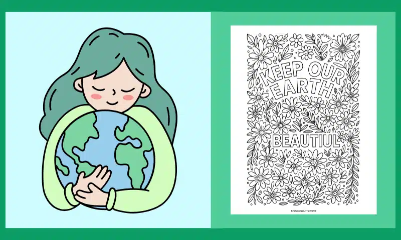Free Printable Earth Day Coloring Page 8