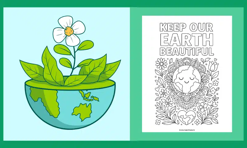 Free Printable Earth Day Coloring Page 7