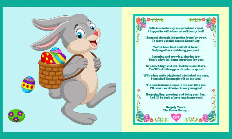 Free Printable Easter Bunny Letter