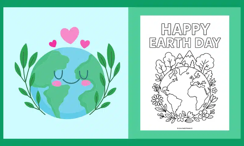 Free Printable Earth Day Coloring Page 1