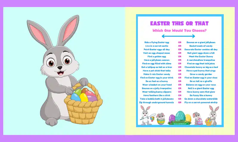 Free Printable Easter Would You Rather