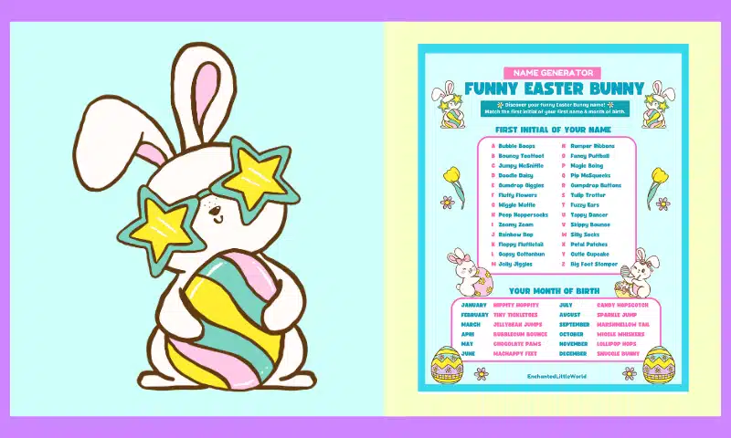 Free Printable Funny Bunny Name