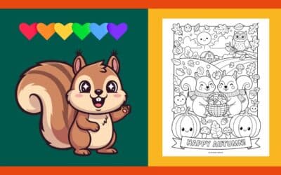Free Printable Autumn Coloring Page 1