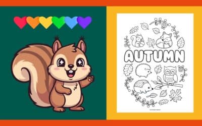 Free Printable Autumn Coloring Page 2