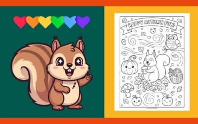 Free Printable Autumn Coloring Page 3