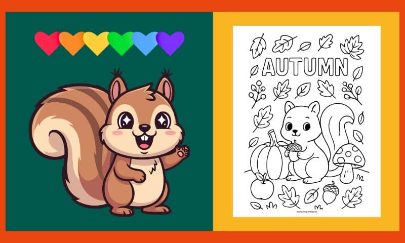 Free Printable Autumn Coloring Page 5