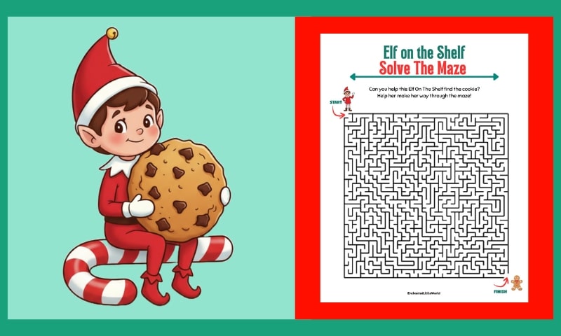 Free Elf On The Shelf Maze 4: Difficult