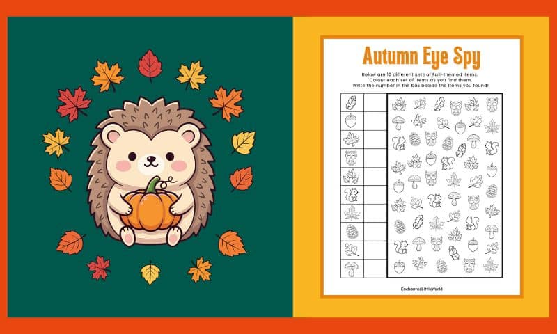 Free Printable Fall I Spy Activity