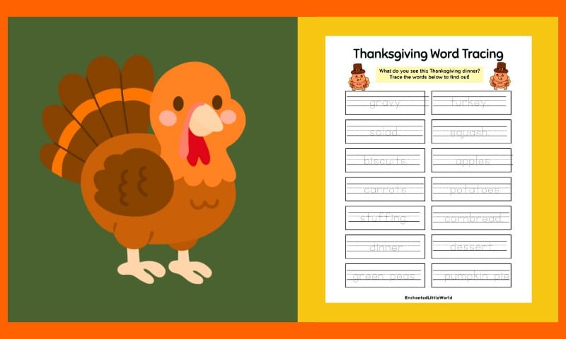 Free Thanksgiving Worksheet 3
