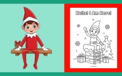 Free Elf On The Shelf Arrival Coloring Page 1