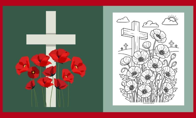 Free Printable Poppy Day Colouring #7